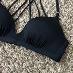 Athleta  Black Strappy Back Detail Swim Bikini Top Sz S Photo 1