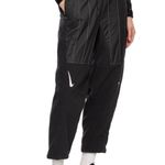 Nike NWT Black Curve Plush Trousers Sz Medium Womens Quilted Swoosh Logo Photo 1
