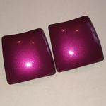 Shiny Magenta Vintage Retro Boho Metallic Square Earrings Pink Photo 2