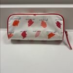 Kate Spade New York Supercalifragilipstick Cosmetics Case White Red & Pink Photo 4