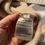 Acne Studios  Sweater Size XS Sadea Wool 3/4 Zip Elbow Patch Natural Ribbed Collr Photo 9