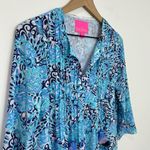 Lilly Pulitzer Marilina Tunic Dress Blue Haven Raising Shell Resortwear Beach XS Photo 2