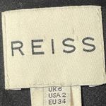 Reiss  Zaria-Sheer Stripe Dress - Black - US 2 Photo 8