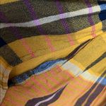 Free People Yellow Plaid Mini Dress tunic top bell sleeve and 2 pockets Photo 5