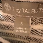 Talbots NWT T by Black White Stripe Lace Up Back Dress Womens Size S 3/4 Sleeve Photo 2