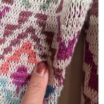 Peruvian Connection Geometric Knit Cardigan Sweater Jacket Multi Color Size M Photo 3