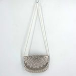 Vintage Magid Women's‎ Silver Beaded Satin Purse Clutch Shoulder Bag White Small Photo 1