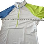 JoFit Womens Golf Jacquard Raglan Pull Over Size Large White Green Blue Photo 3