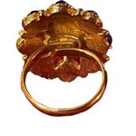 Vintage blue Cabochon flower ring Photo 4