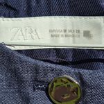 ZARA  Tailored Waistcoat Vest Top Blue 100% Medium Womens Photo 7