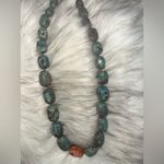 Free People NWT  Beaded Stone Necklace - Chrysacolla With Labrador $68 MSRP Photo 8