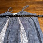 POL Nation + Grace  Boho Chambray Lace Sleeveless Top Photo 4