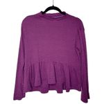 Anthropologie Pilcro Mockneck Ruffle Peplum Long Sleeve Top XS Photo 3
