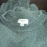 Aerie Oversized Green Knit Crewneck Sweater Photo 4