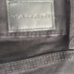 Tahari  Black Denim Pants Women’s Jeans Raw Hem Mid-rise Slim Straight 16/33 Photo 5