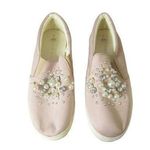 Big Buddha Women’s Size 8 Pink Slip-On Sneakers with Rhinestones & Faux Pearls Photo 0