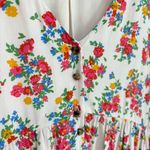 Sézane Melinda Floral Mini Babydoll Dress | Sz 34 (US 2) | White Floral Multi Photo 5