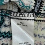 Elodie Tribal Print Tie Back Cropped Tank Top Y2K Teal Multi Size Small Photo 8