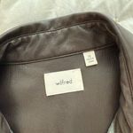 Wilfred Aritzia  Dark Brown Leather Jacket Photo 2