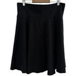 EXPRESS Vtg Y2K Skater Skirt Womens Size M Black Pima Cotton A-Line Stretch Knit Photo 1