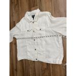 Jones New York 100% Linen White Button Front Jacket Shirt Shacket 2X Photo 6