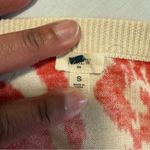 J Crew Factory Coral/White Button Down 3/4 Sleeve Sweater‎ Cardigan Sz S Women # Orange Photo 4