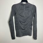 Athleta  gray half zip pullover thumb holes womens size small athletic activewear Photo 5