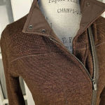 Title Nine  Womens Brown‎ Wool Blend Full Zip Jacket XS Photo 2