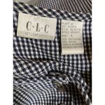 VTG Cricket Lane Dress L Gingham Blue White Stars Embroidery Granny Cottage Maxi Size L Photo 7