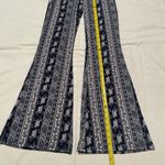 Daily Special Navy and White Patterned Women's Flare Pants, soft. Photo 1