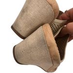 UGG  White Solena Perforated Leather Thong Heels Sandals Size 6.5 Photo 3