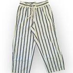J.Crew Striped linen-cotton blend wide-leg paper-bag pant Photo 1