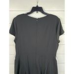 Ralph Lauren Lauren  Black Short Sleeve Metal Plaque Keyhole Crew Neck Dress 16 Photo 6