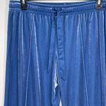 Chelsea28  Women’s Velour Cropped drawstring waist blue lounge pants XL Photo 1