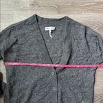 Apiece Apart  SOFTEST TISSUE WEIGHT CASHMERE SILK CARDIGAN IN CHARCOAL MEDIUM Photo 11