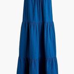 J.Crew NWT Ruffle Strap Gauze Tiered Maxi Dress Teal Blue Size XXL NEW Relaxed Photo 2