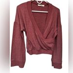 Project Social T  mauve wrap front vneck sweater Photo 0