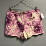 Wildfox Lounge Set Tie Dye Stars in Purple & White Sz XL NWT Sweatshirt & Shorts Photo 10