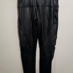 Spanx Moto Faux Leather Leggings Black LP Photo 3