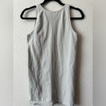 Athleta Sz L Pura Tank Top Ribbed Organic Cotton light Gray Seamless Fitted Photo 4