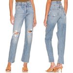 AGOLDE  90s Pinch Waist Jeans High Rise Straight Leg Distressed Rule Blue Size 28 Photo 1