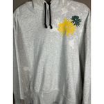 Nike Oversized Grey ‘Power In Purpose’ Floral Embroidered Pullover Hoodie Size M Photo 2