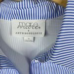 Anthropologie Mare Mare Blue White Pinstripe Long Sleeve Midi Dress Size Small Photo 3