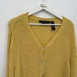 CRAZY HORSE Collection Yellow Acrylic Knit Cardigan Sweater Size 2X Coastal Photo 1