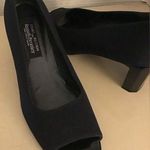 Stuart Weitzman for Russell & Bromley blue canvas and leather heel shoes US 10 Photo 0