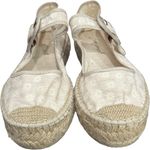 Free People New  Surfside Daisy Mary Janes Platform Espadrille‎ Shoes / Ecru 38 8 Photo 4