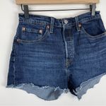 Levi's Levi’s 501 Dark Wash Denim Jean Shorts Sz 28 Raw Hem Photo 2