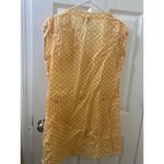 Vintage April Cornell Yellow White Polka Dot Button Down Dress About Size 10 Photo 3