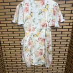 VICI  White Floral Satin Wrap Style Dress Size Small Photo 1