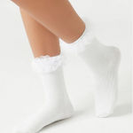 Forever 21 NWT Lace-Trim Crew Socks Photo 0